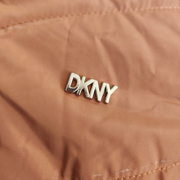 DKNY Girl's‎ Size Large 14/16 Reversable Burnt Orange/White Faux Fur Jacket NWT - Picture 5 of 9